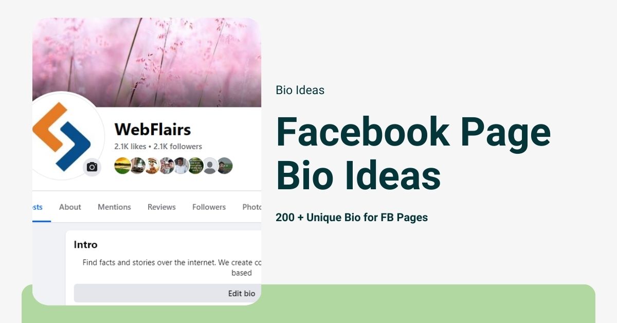 Facebook Page Bio: 200+ Unique Bio Ideas for Businesses [2024]